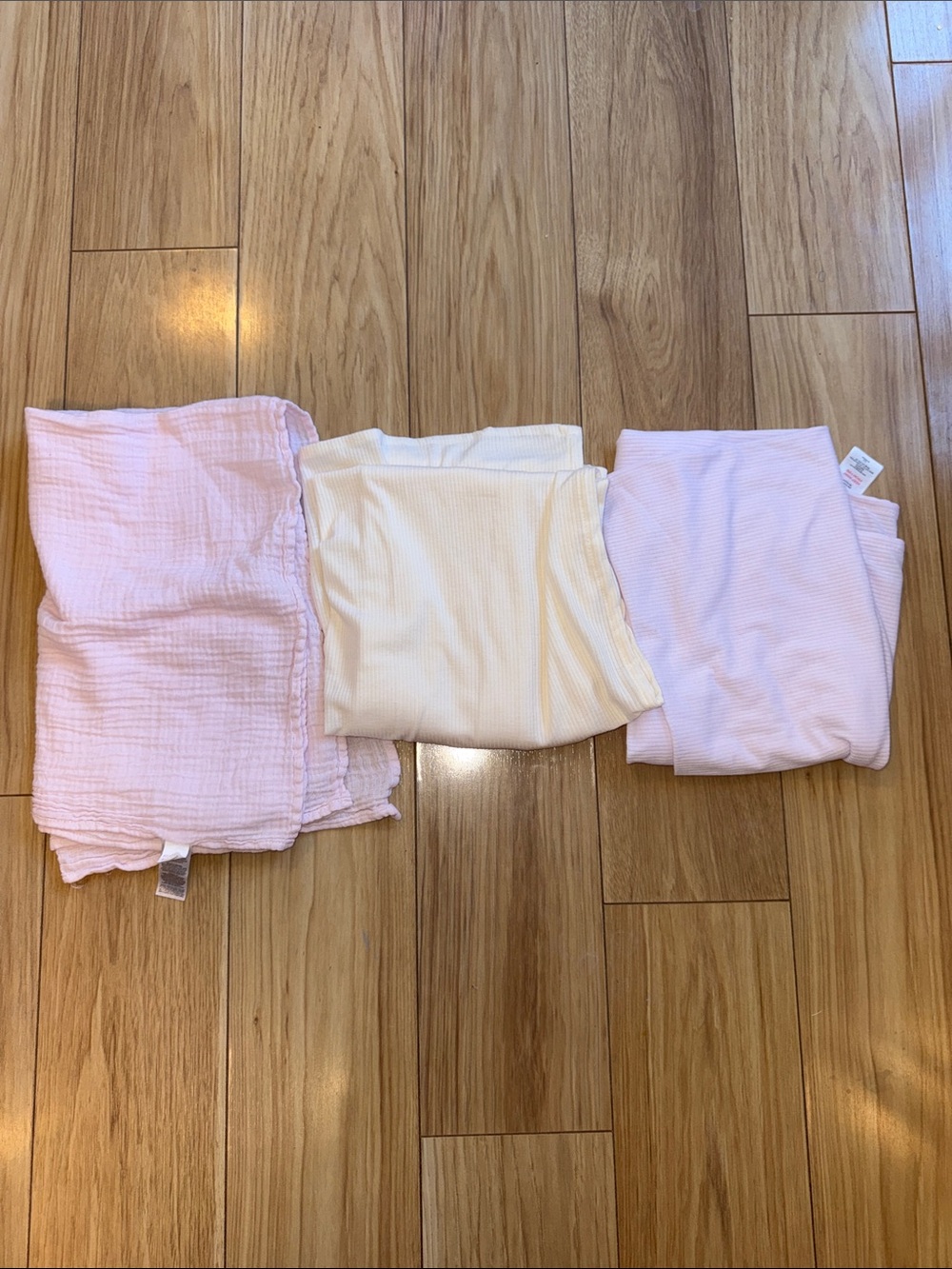Soft Pink and Cream Baby Swaddle / Blanket Set - Kids Accessories